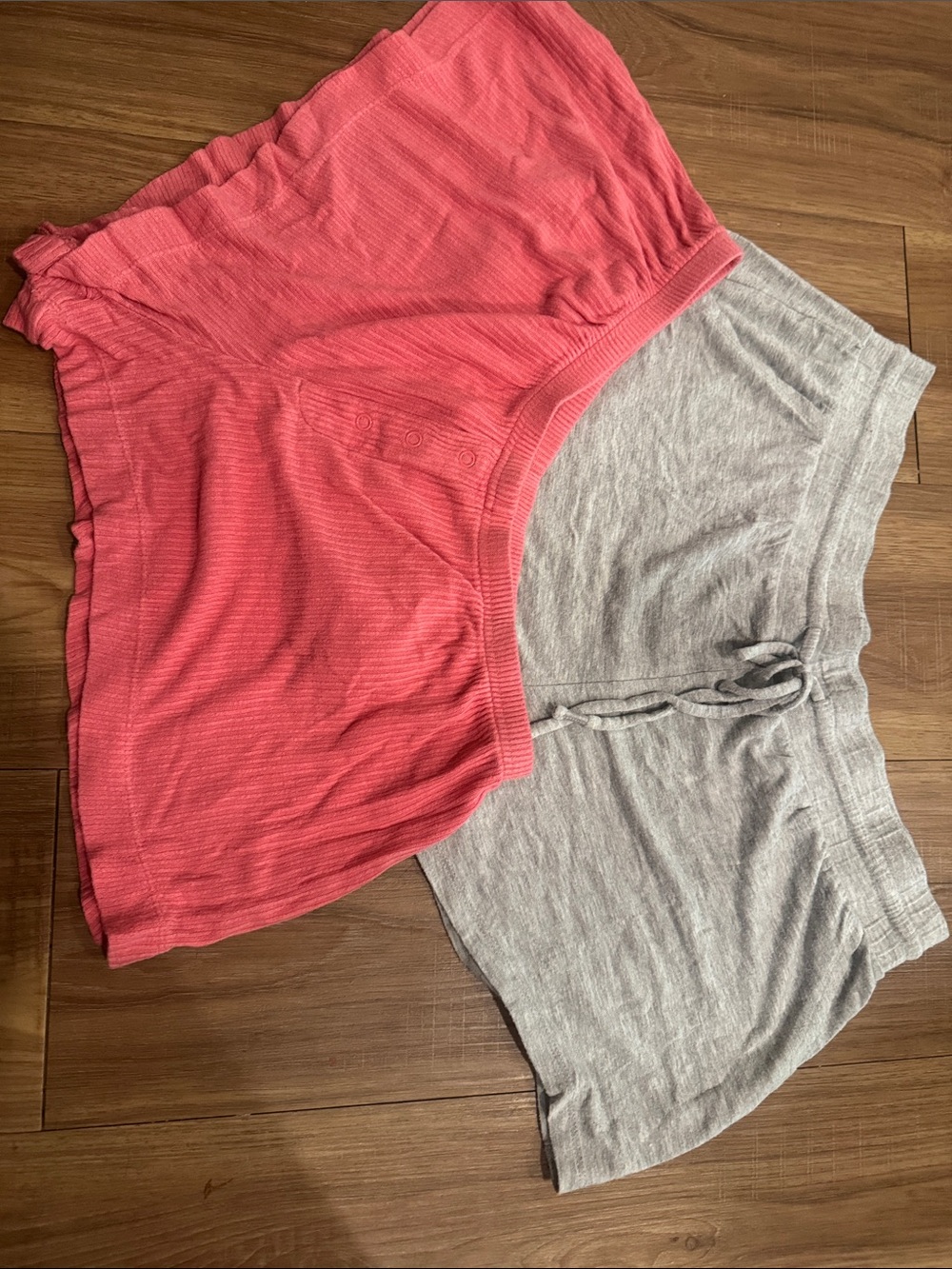 Auden Coral and Light Gray Athletic Lounge Shorts